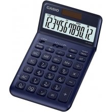 Casio JW-200SC Calculadora de Sobremesa - Pantalla LCD de 12 Digitos Inclinacion Ajustable - Alimentacion Solar y Pilas - Color Azul Marino