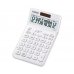 Casio JW-200SC Calculadora de Sobremesa - Pantalla LCD de 12 Digitos Inclinacion Ajustable - Alimentacion Solar y Pilas - Color Blanco