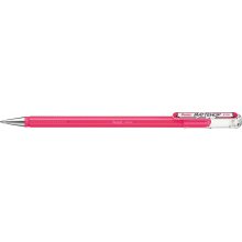 Pentel Mattehop Boligrafo de Bola - Punta 1mm - Trazo 0.5mm - Tinta de Gel Opaca - Fabricado con 55% de Materiales Reciclados - Color Rosa (12 uds)