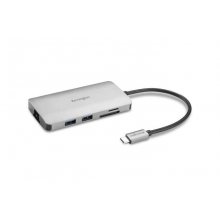 Kensington UH1400P Hub USB-C 3x USB 3.2, 1x USB-C hasta 85W , 1x HDMI 2.0, Lector SD, Lector MicroSD - Color Plata