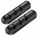 Vention Pack de 2 Organizadores de Cable - Â 3 Puertos - Silicona - Color Negro