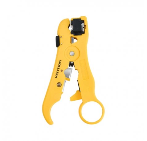 Vention Pelacables - Cuchilla con Regulacion de Profundidad de Corte - Doble Resorte - Retorno Automatico Suave - Mango Antideslizante - Color Amarillo