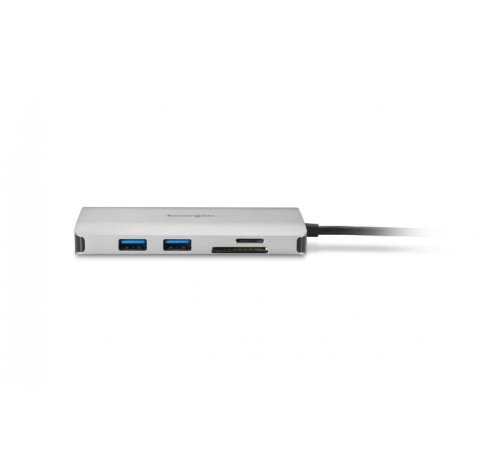 Kensington UH1400P Hub USB-C 3x USB 3.2, 1x USB-C hasta 85W , 1x HDMI 2.0, Lector SD, Lector MicroSD - Color Plata