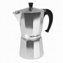 Orbegozo KF 900 Cafetera de Aluminio para 9 Tazas - Mango Ergonomico - Valvula de Seguridad - Facil Limpieza - Disfruta de tu Cafe en Buena Compañia