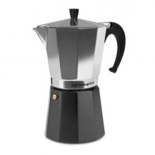 Orbegozo KFM 1230 Cafetera de Aluminio para 12 Tazas - Prepara Delicioso Cafe y Otras Bebidas con Facilidad - Mango Ergonomico y Valvula de Seguridad - Compatible con Diferentes Tipos de Cocinas