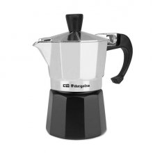 Orbegozo KFM 130 Cafetera de Aluminio Aromatica - Capacidad para una Taza - Segura y Facil de Manipular - Compatible con Diferentes Tipos de Cocinas - Facil de Limpiar
