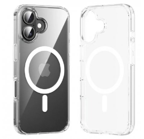 Vention Funda Rigida para Iphone 16 Pro - Anillo Magnetico MagSafe - Compatible con Carga Inalambrica - Resistente al Amarilleo - Color Transparente