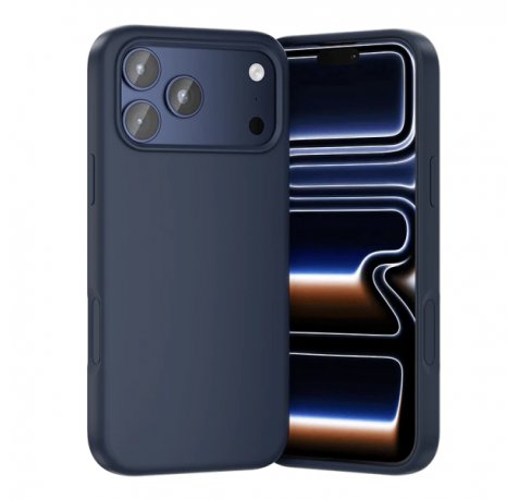 Vention Funda de Silicona para Iphone 17 Pro Max - Anillo Magnetico MagSafe - Incluye Accesorios - Color Azul