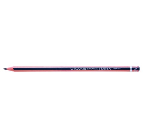 Lyra Graduate Lapiz de Grafito - Hexagonal - Graduacion 2H - Color Gris Oscuro (12 uds)