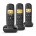 Gigaset Basic 100 Trio Telefono Inalambrico Dect con Identificador de Llamadas - Bloqueo de Llamadas - Pantalla Retroilluminada - Color Negro