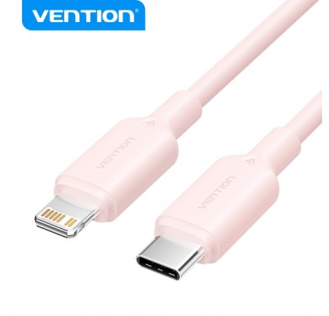 Vention Cable USB 2.0 Tipo C a Lightning - Niquelado - 27W - 3A - Color Rosa