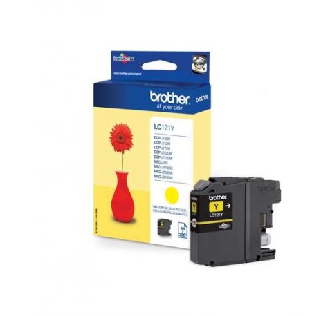 Brother LC121 Amarillo Cartucho de Tinta Original - LC121YBP