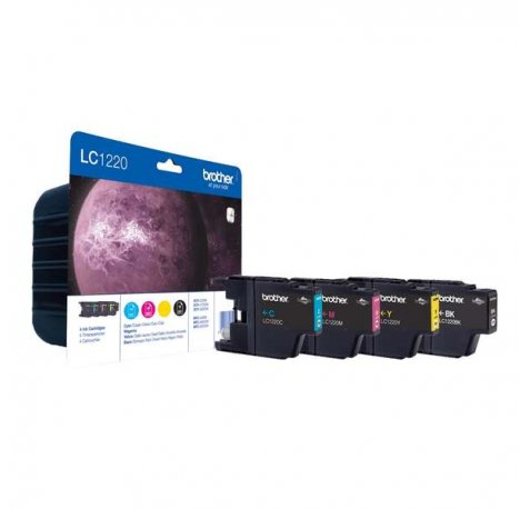 Brother LC1220 Pack de 4 Cartuchos de Tinta Originales - LC1220VALBP