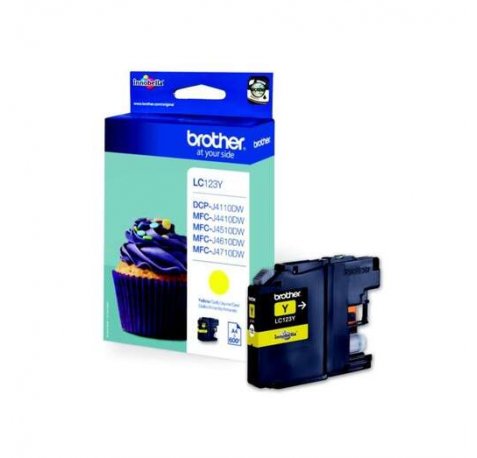 Brother LC123 Amarillo Cartucho de Tinta Original - LC123YBP