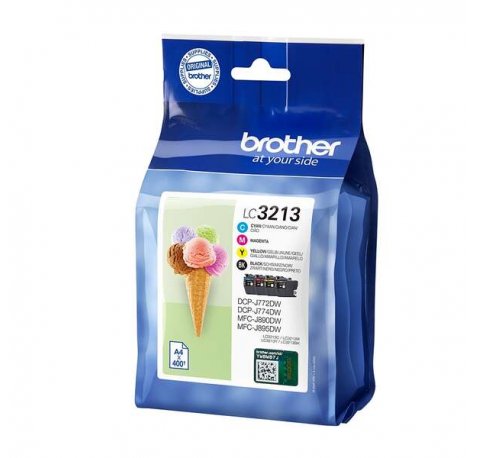 Brother LC3213 Pack de 4 Cartuchos de Tinta Originales - LC3213VAL