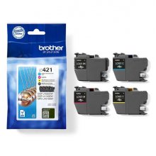 Brother LC421 Pack de 4 Cartuchos de Tinta Originales - LC421VAL