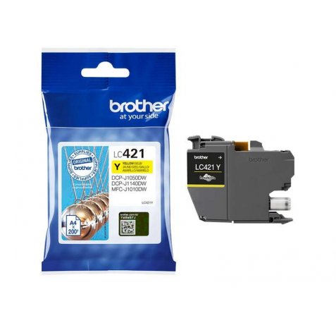 Brother LC421 Amarillo Cartucho de Tinta Original - LC421Y