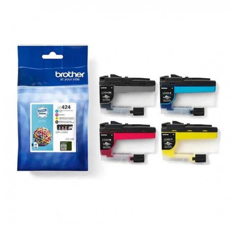 Brother LC424 Pack de 4 Cartuchos de Tinta Originales - LC424VAL