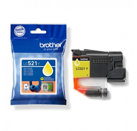 Brother LC521 Amarillo Cartucho de Tinta Original - LC521Y