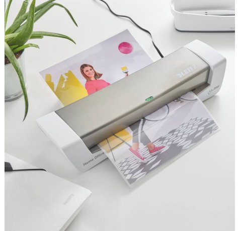 Leitz Ilam Home Office A4 Plastificadora - Plastificacion sin Complicaciones - Lista para Usar en 3 Minutos - Bajo Consumo Energetico - Gris Oscuro