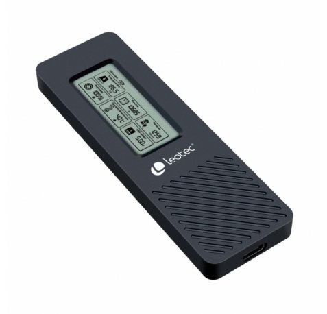 Leotec Caja Externa para Disco SSD M.2 NVMe - USB 3.2 Gen 2 - Panel LCD Type-C - 10Gbps