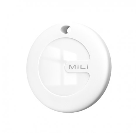 Leotec Easy Tag Blanco + Llavero Marron - Compatible con IOS/Android