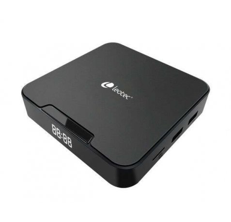 Leotec Show 2 464 Receptor Android TV Box 4K WiFi Quad Core 4GB 64GB - Bluetooth, HDMI, USB 2.0 y Ethernet - Mando a Distancia