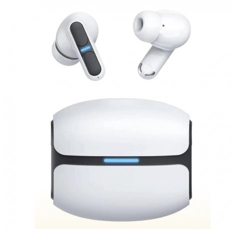 Leotec TWS Gaming Nebula Fit Auriculares Bluetooth 6.0 - Estuche de Carga - Color Blanco