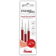 Pentel EnerGel X Pack de 3 Recambios para BL57, BL77, BL107, BL117, BL407, BL2007, BL2507 - Color Rojo (12 uds)