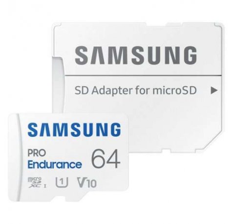 Samsung Pro Endurance Tarjeta Micro SDXC 64GB UHS-I V10 con Adaptador