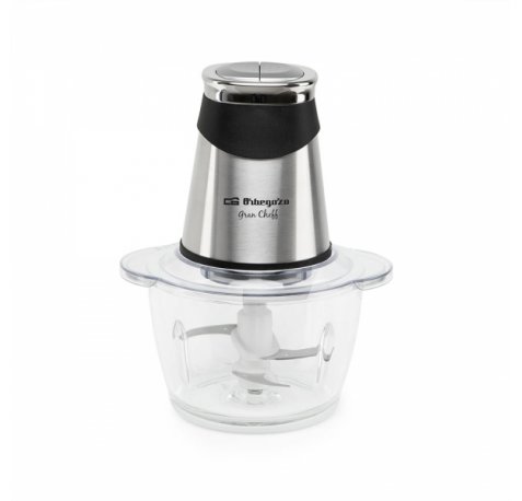 Orbegozo MC 4650 Picadora de Alimentos 500W - Recipiente de Cristal con Capacidad 1.2L - 4 Cuchillas de Acero Inoxidable y 2 Niveles de Potencia - Apta para Picar Hielo