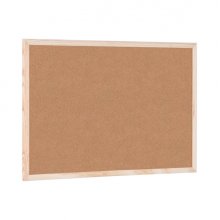 Bi-Office Tablero de Corcho Doble Cara 600x400mm Marco Natural