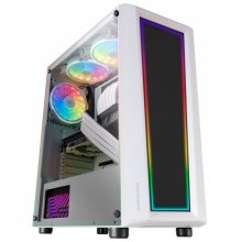 Mars Gaming MC-ART Caja Personalizable - Paneles Dibujables - Iluminacion ARGB 12 Modos - Refrigeracion Avanzada - Compatible con Placas ATX/MicroATX/Mini-ITX - Color Blanco