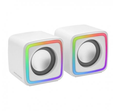 Mars Gaming MC-CUBE Minitorre Micro-ATX/Mini-ITX - Vidrio Templado Continuo Frontal y Lateral - Ventilador ARGB de 120mm - USB-C - USB 3.0 - Color Blanco