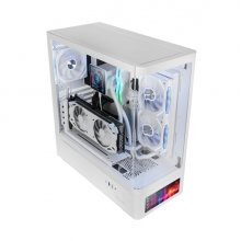 Mars Gaming MC-LCDPRO Caja Torre ATX - Pantalla IPS de 7.2â? Personalizable - Cristal Templado Frontal y Lateral - Doble Camara - 7 Ranuras de Expansion - 460x482x210mm - Color Blanco