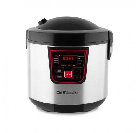 Orbegozo MCP 6000 Cocina Programable - Disfruta de Recetas Profesionales en Casa con Esta Maquina Versatil y Facil de Usar - 11 Programas Preinstalados - Acabado Inoxidable - Cubeta Antiadherente