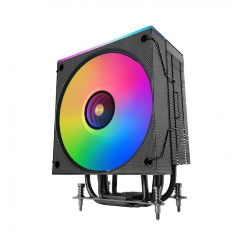 Mars Gaming MCPU-LCD Disipador CPU - Potencia TDP hasta 300W - 6 Tubos HCT - Ventilador PWM FDB de 120mm - Pantalla LCD - Cable Reductor de Ruido - Iluminacion ARGB - 122x72x156mm - Color Negro