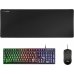 Mars Gaming Pack Premium 3 en 1 Teclado hibrido H-MECH, Raton Ultra Ligero 10K y Alfombrilla XXL - Compatibilidad Universal - Tecnologia H-MECH - Iluminacion FRGB Rainbow - Sensor Optico 10000 DPI - Switches Mecanicos KAILH - Color Negro