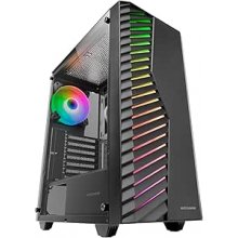 Mars Gaming MC-VOLT Caja Torre ATX - Ventilador ARGB de 120mm - Ventana Lateral de Cristal Templado - Rejilla Frontal ARGB - 7 Ranuras de Expansion - Color Negro