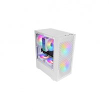 Mars Gaming MC-VORTEX Minitorre Ultracompacta - 3 Ventiladores de 120mm FRGB - Soporte MicroATX/Mini-ITX - Doble Camara - 7 Ranuras de Expansion - Color Blanco