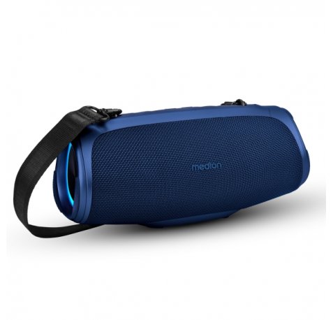 Medion Life P61746 M Altavoz 30W - Bluetooth 5.3 - Modo Broadcast - Resistente al Agua - Hasta 42 Horas de Autonomia - Iluminacion RGB - Color Azul
