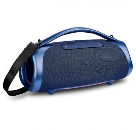 Medion Life P61768 XL Altavoz 50W + 50W RMS - Bluetooth 5.3 - Modo Broadcast - Resistente al Agua - Hasta 30 Horas de Autonomia - Iluminacion RGB - Color Azul