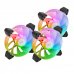Mars Gaming MF-3AR Pack de 3 Ventiladores de 120mm FDB - Iluminacion ARGB 360Âº - Aspas Invertidas - Silencioso 14dB - Color Negro