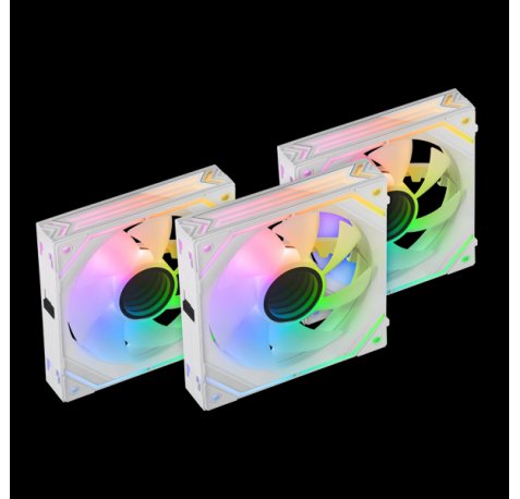 Mars Gaming MF-LINKFINITYKIT Ventiladores - Iluminacion Infinity Mirror 360° - Conexion Modular LINKFINITY - Control PWM - Caja de Control ARGB - Color Blanco
