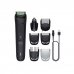 Philips Recortadora 7 en 1 Inalambrica - Mantenimiento sin Aceite - Cuchillas Autoafilables - Incluye Accesorios - Recargable - Acero Inoxidable - Incluye Peines Guia - Color Negro y Verde