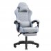 Mars Gaming MGC-X FABRIC Silla Gaming Ergonomica - Reposapies Extensible - Cojines Lumbar y Cervical - 660x540x1250mm - Tejido Transpirable - Color Gris y Azul