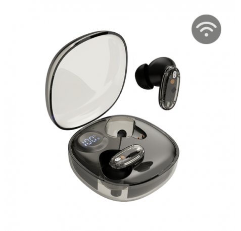 Mars Gaming MHIB2 Auriculares Bluetooth 5.4 - Microfono Integrado - Autonomia hasta 7h - Indicador LED - Semitransparente - 60x60x30mm - Color Negro