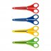 Milan Tijeras con Funda - Regla Integrada de 5cm - Punta Redondeada - Acero Inoxidable de 14.7cm - Colores Surtidos (10 uds)