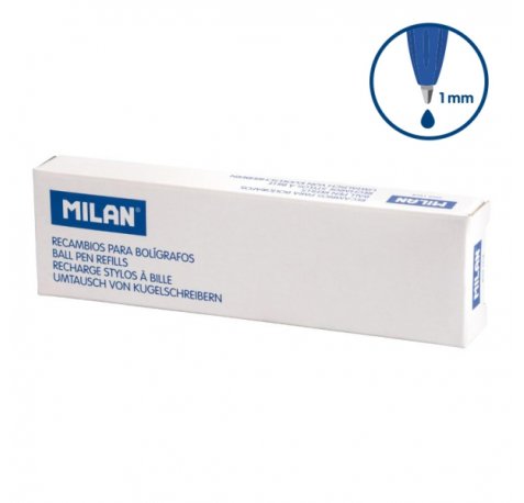 Milan P1 Touch Pack de 50 Recambios - Punta de 1mm - Color Azul