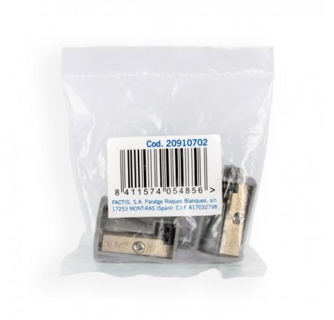 Milan Pack de 2 Sacapuntas de Recambio para Sacapuntas Electrico Doble - Maxi y Regular - Color Transparente